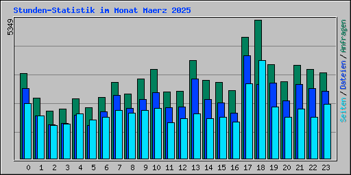 Stunden-Statistik im Monat Maerz 2025