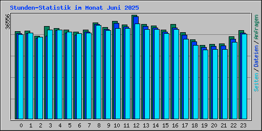 Stunden-Statistik im Monat Juni 2025