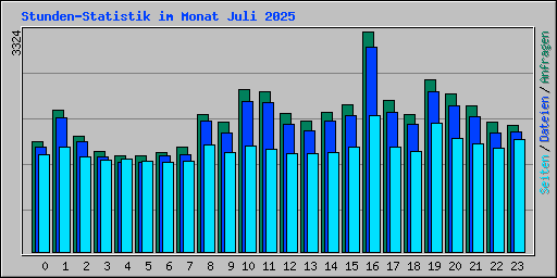 Stunden-Statistik im Monat Juli 2025