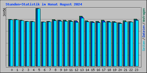 Stunden-Statistik im Monat August 2024