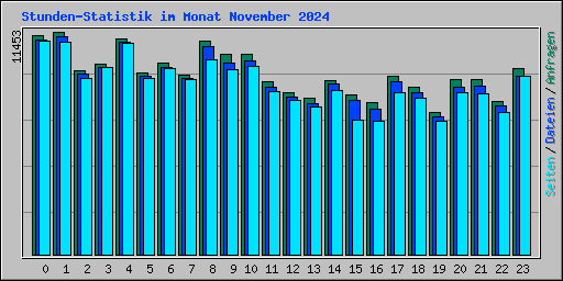 Stunden-Statistik im Monat November 2024