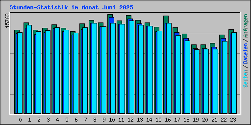 Stunden-Statistik im Monat Juni 2025